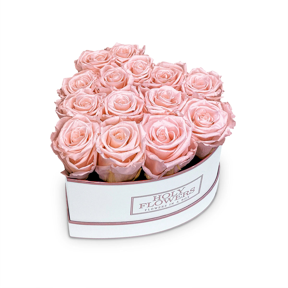 künstliche rosen box Rosenbox mit 14 Infinity Rosen,Rosé Gold, 1- 3 Jahre haltbar