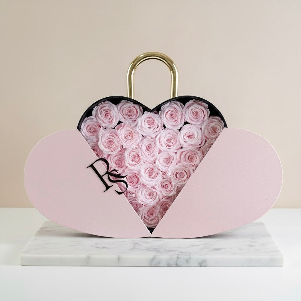 Forever Love Infinity Roses | Pink | Heart XL